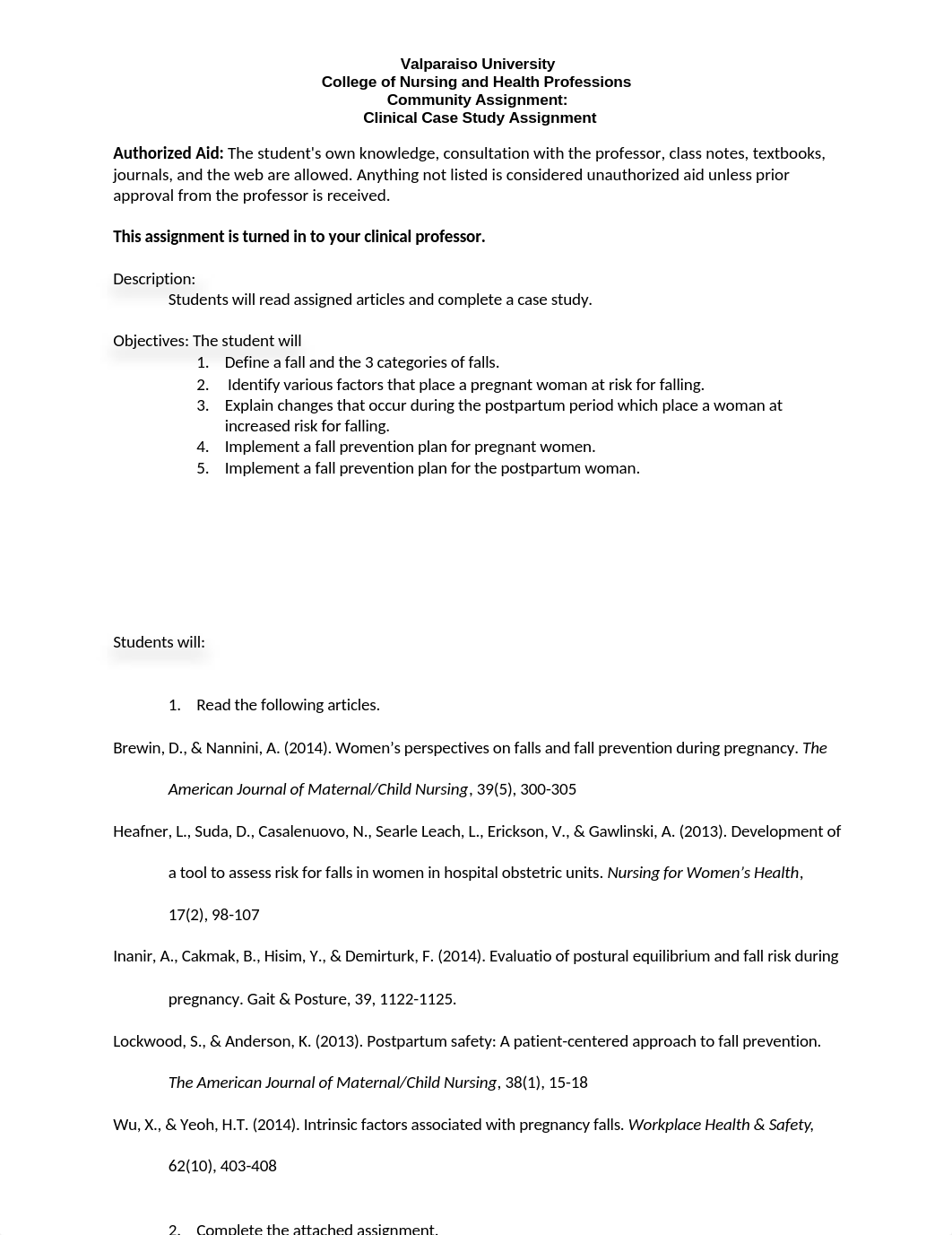 Clinical Case Study Postpatum FallsAssignment.docx_dbmvzfa1bwb_page1