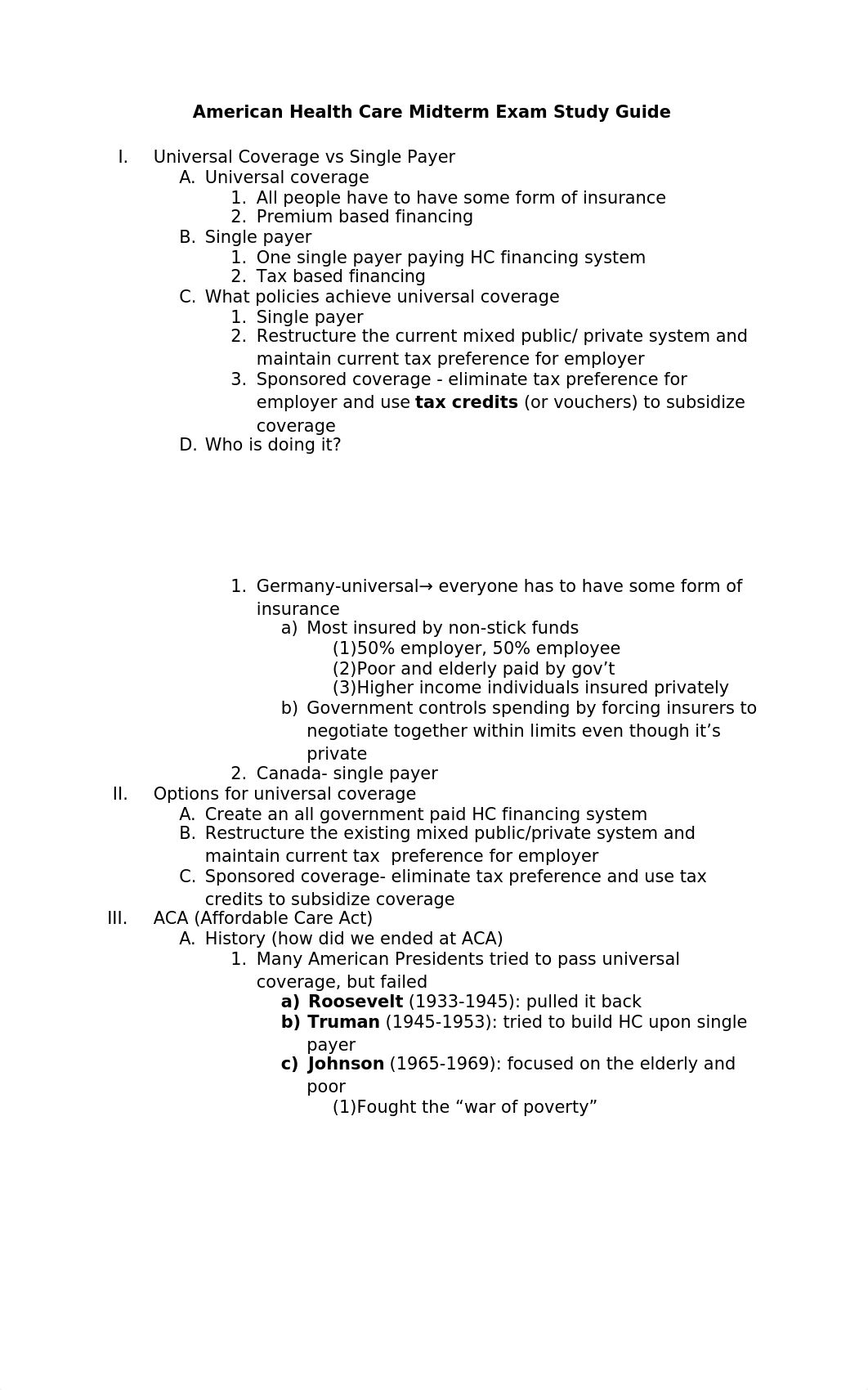 American Healthcare Midterm Study Guide.docx_dbnqc8q03jc_page1