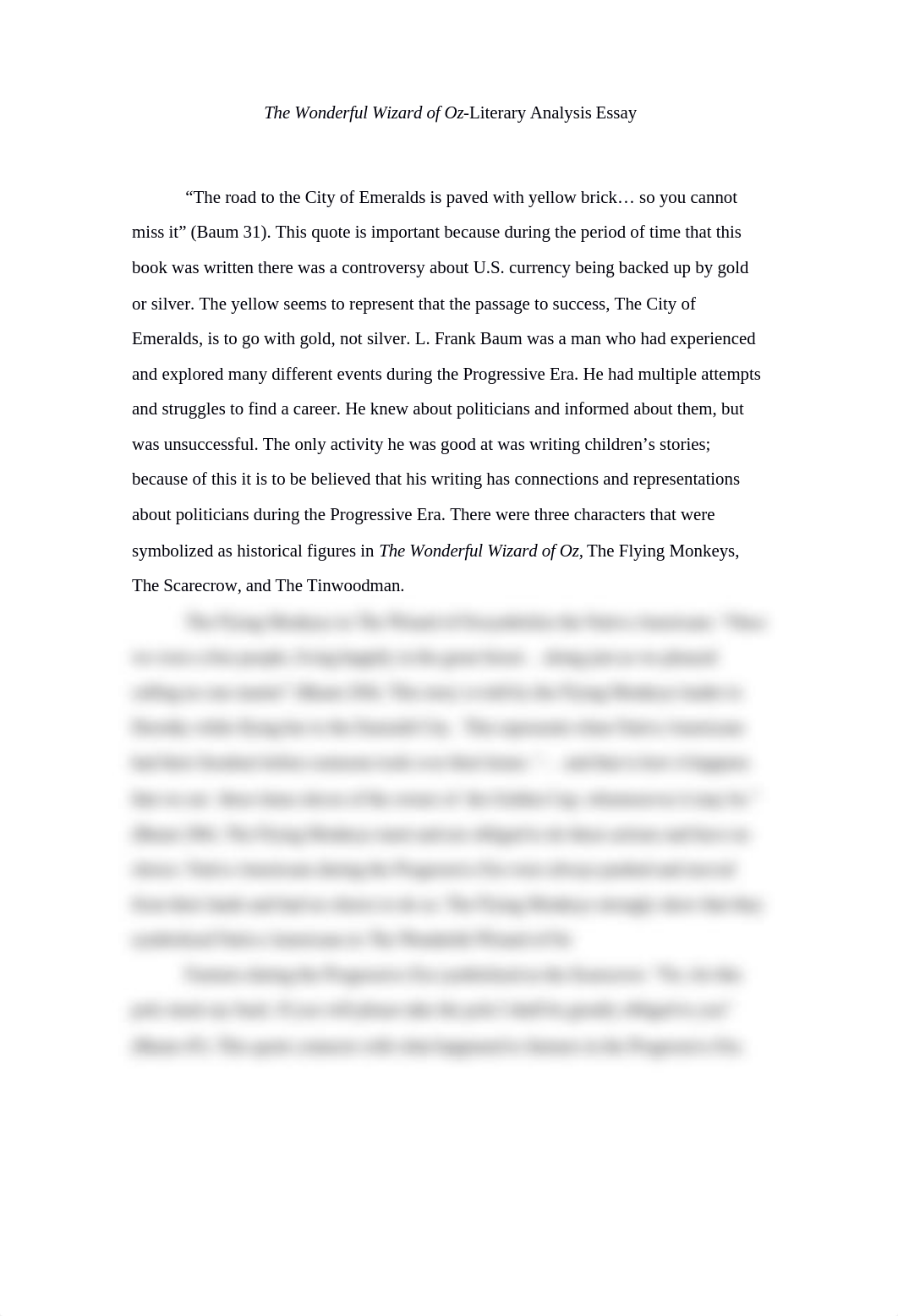 The Wonderful Wizard of Oz Essay_dbnzmdel9vx_page1