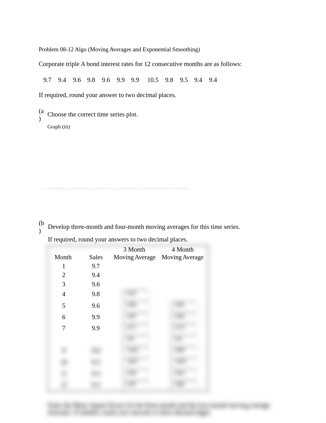 Problem 08-12 Algo (Moving Averages and Exponential Smoothing) .docx_dbnzsmtyxlh_page1