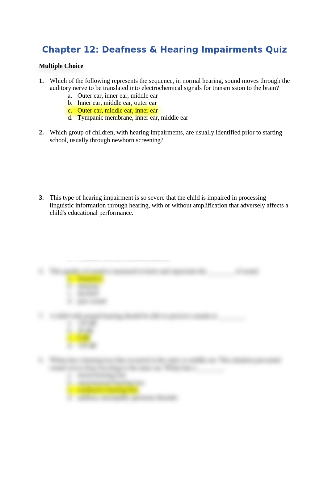 Chapter 12 Deafness and Hearing Impairments Quiz.docx_dbo5r44glq4_page1