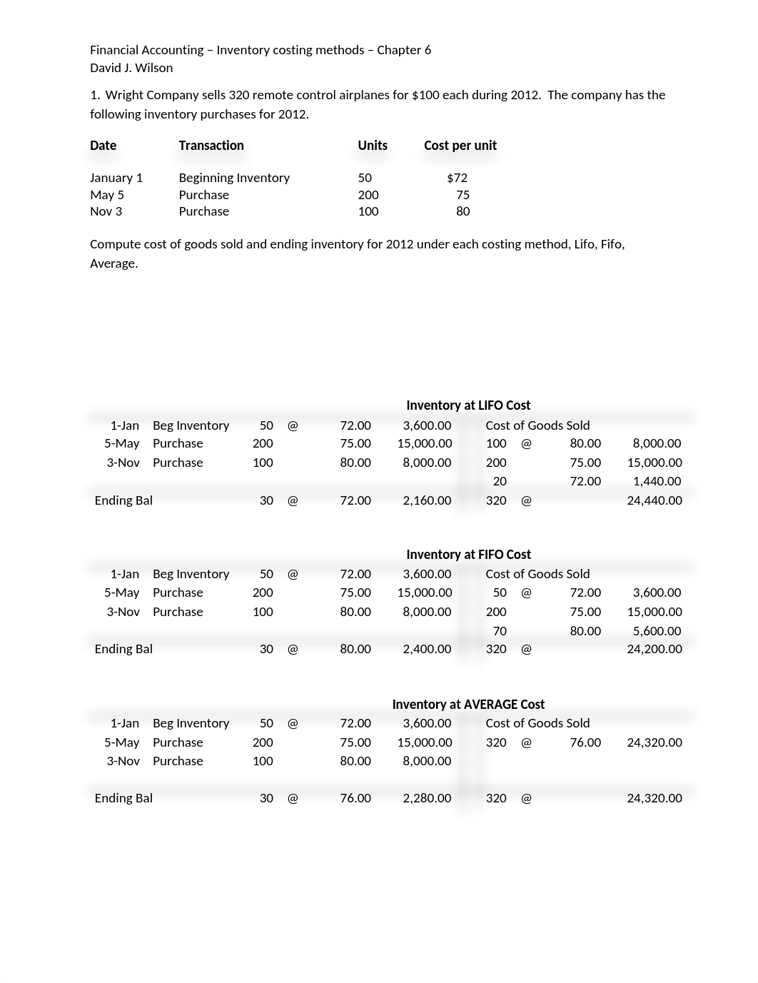 Ch 6 Inventory costing methods - David J Wilson_dbo8nj6btd1_page1