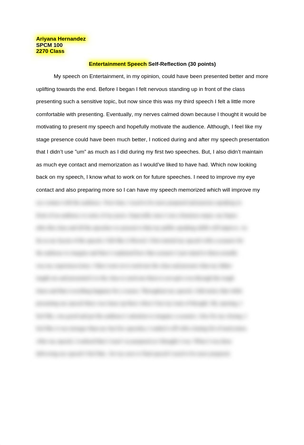 Entertainment Speech Self-Reflection .docx_dbon619pfq2_page1