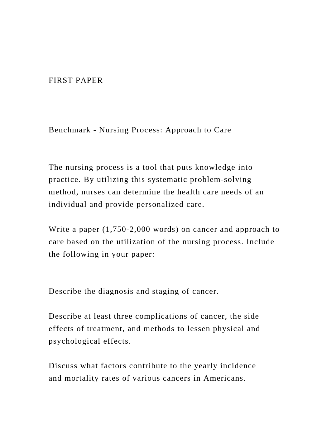 FIRST PAPERBenchmark - Nursing Process Approach to Care.docx_dbp5bghnxh7_page2