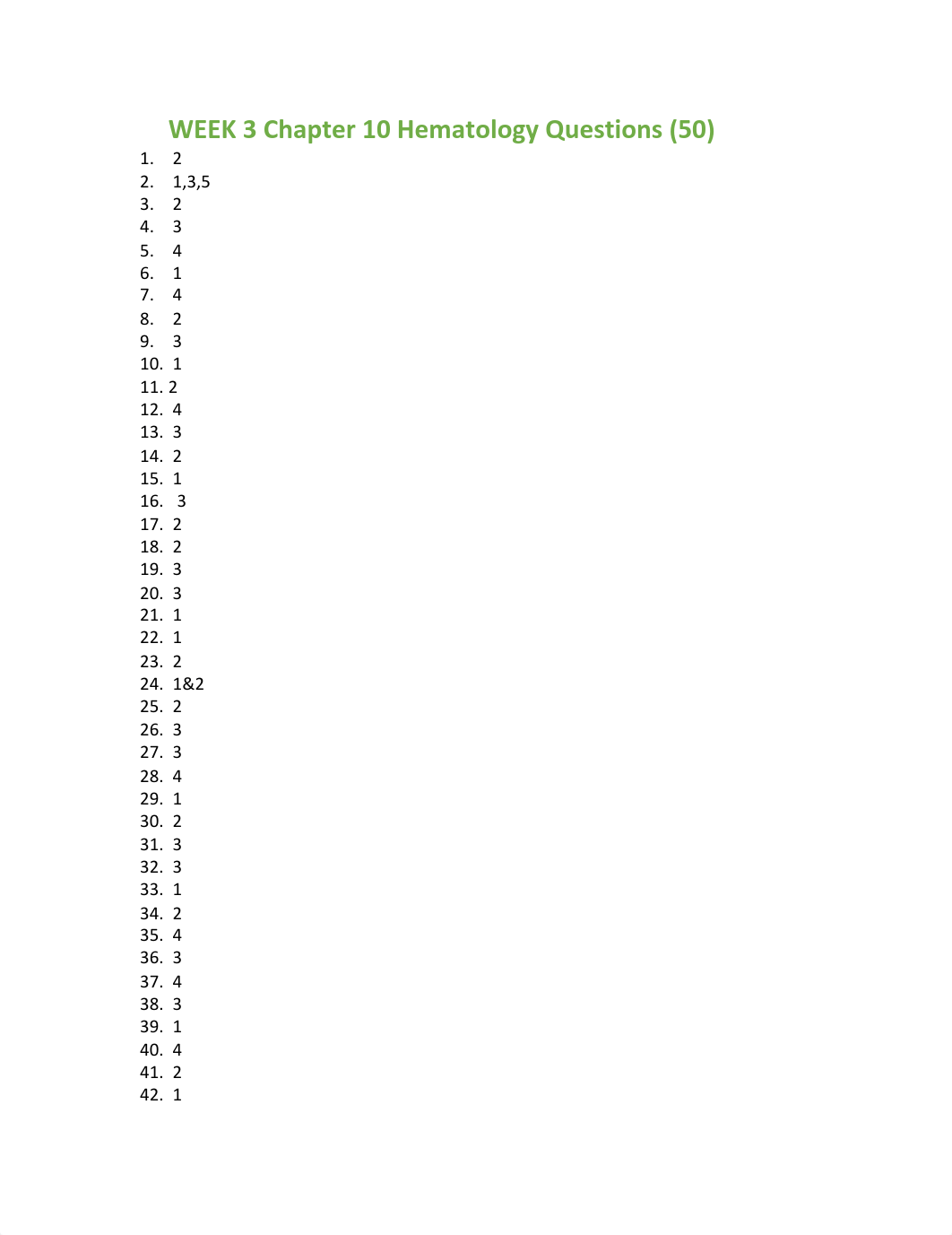 WEEK 3 Chapter 10 50  & CASE STUDY 50 Hematology Questions.pdf_dbpe4shpbb3_page1