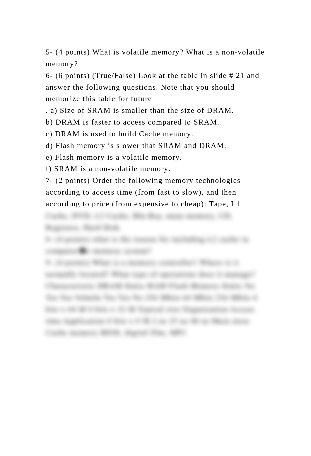 5- (4 points) What is volatile memory What is a non-volatile memory.docx_dbq8lppimbk_page2