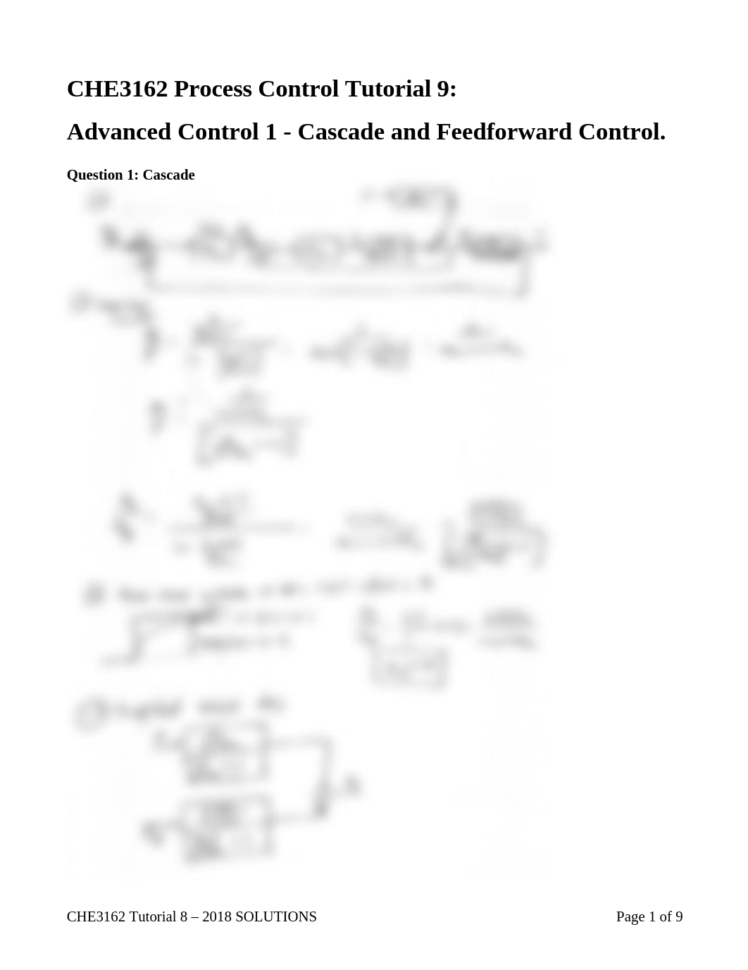 CHE3162 Tutorial 9 Advanced Control 1 SOLUTIONS.pdf_dbq9l1fnh20_page1