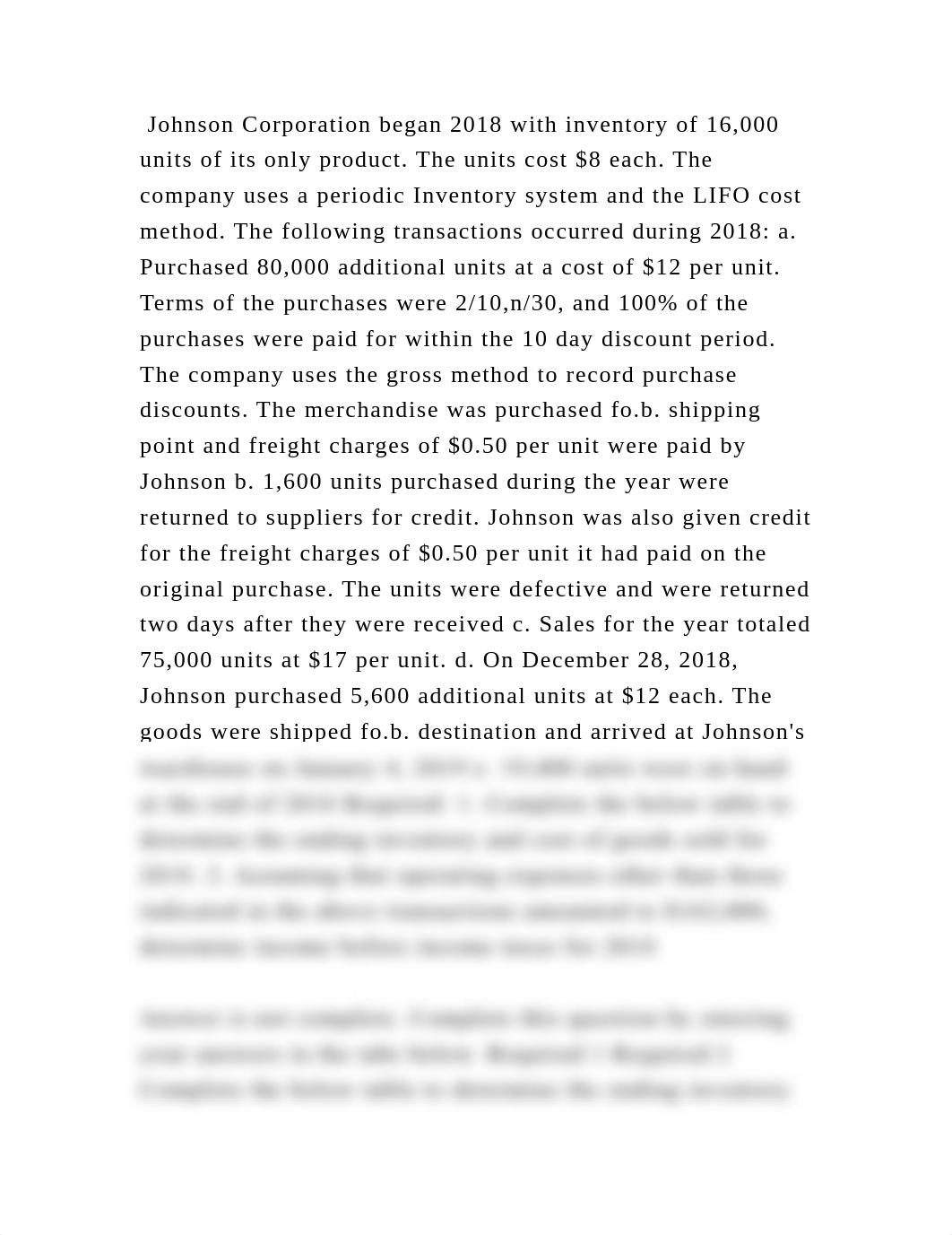 Johnson Corporation began 2018 with inventory of 16,000 units of its .docx_dbqclmvteqi_page2