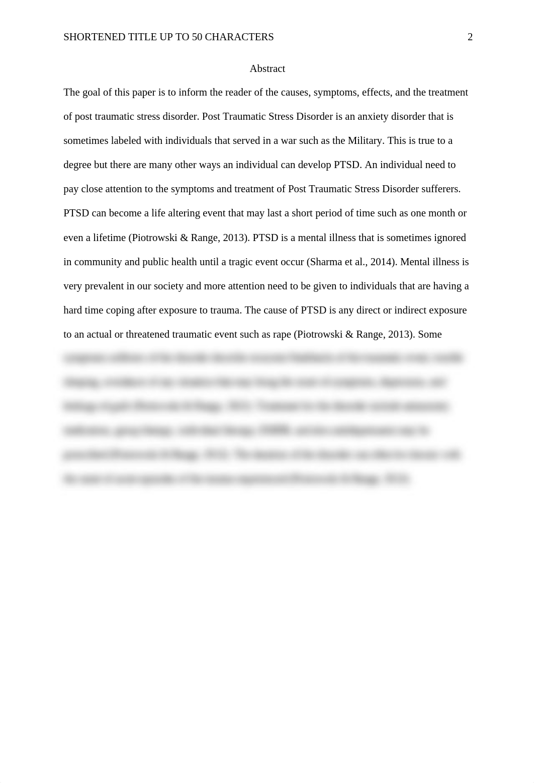 Unit 1 Scholary Activity The World of Post Traumatic Stress Disorder P.Smith.docx_dbqlemclldd_page2