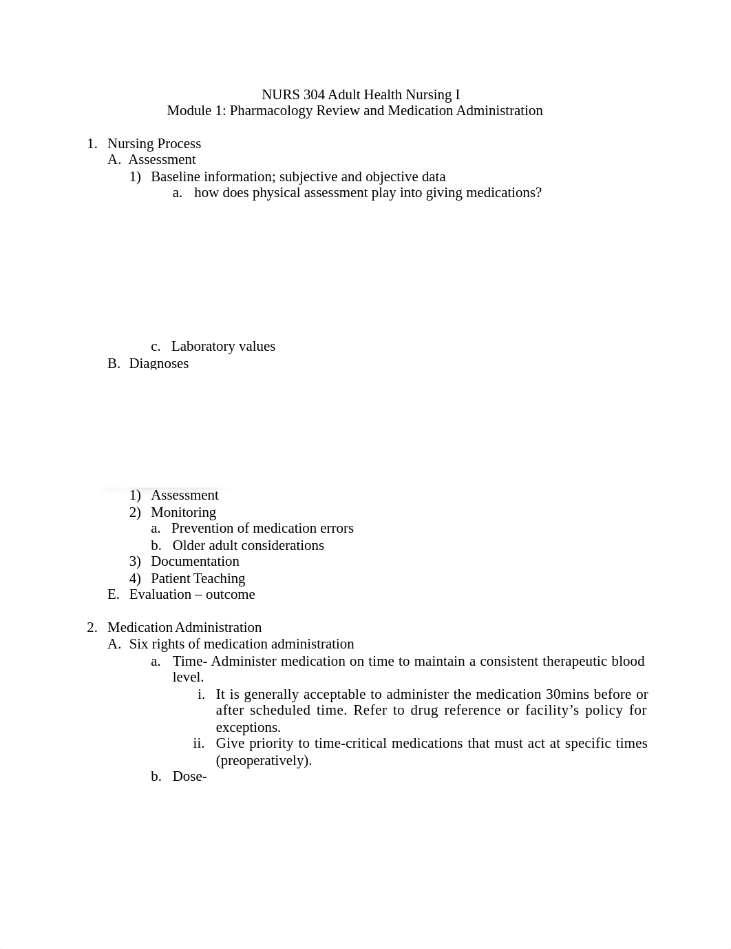 Block 5 Mod 1 Pharmacology Review and Medication Administration outline.docx_dbqlhk5djek_page1