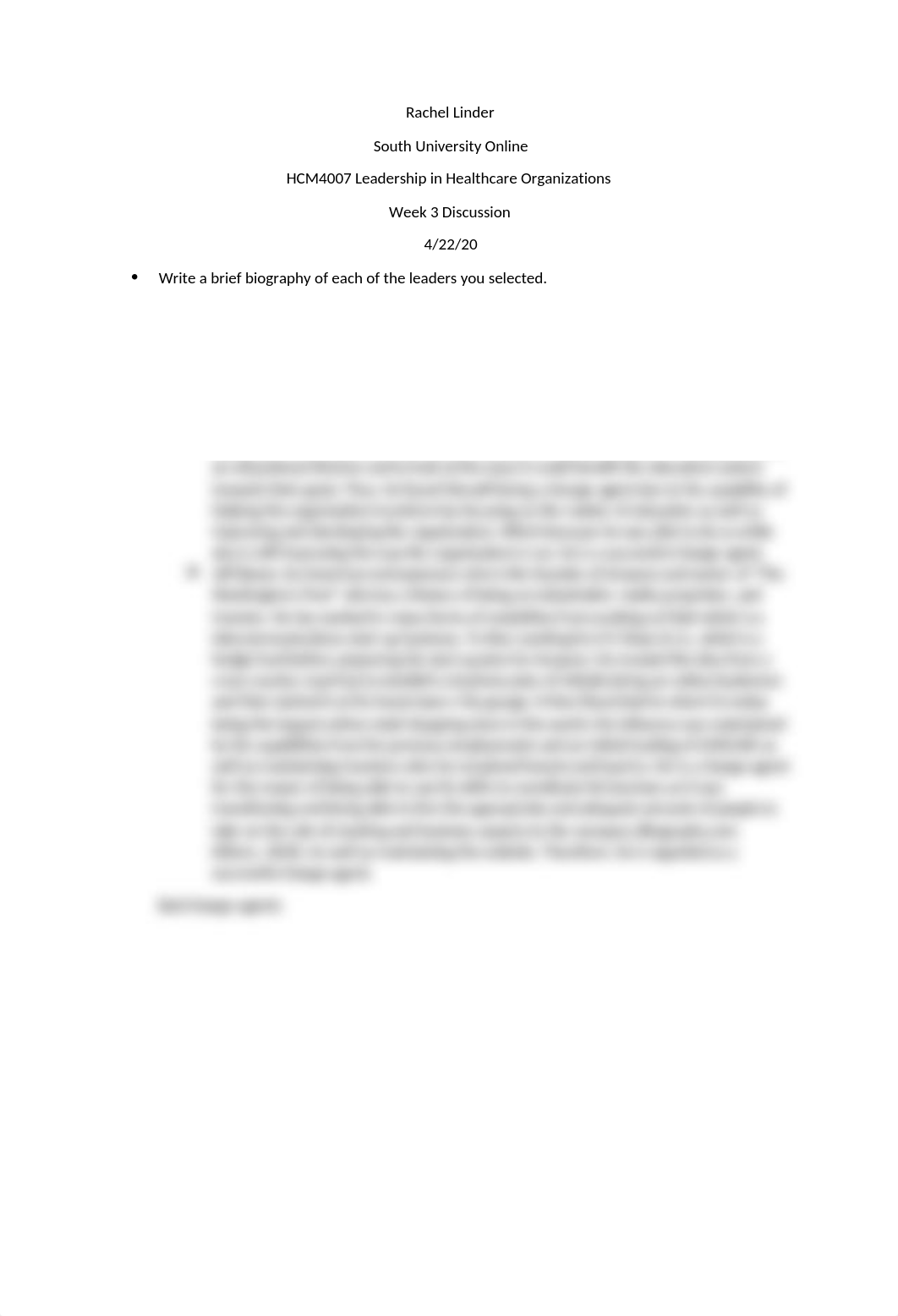 Week 3 Discussion HCM4007 Leadership in Healthcare Organizations.docx_dbqyir6mw6k_page1