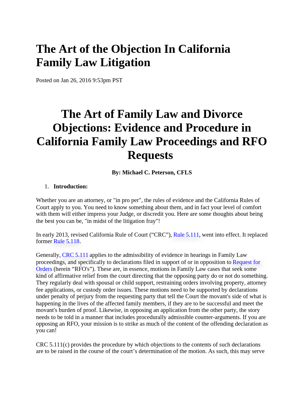 The Art of the Objection In California Family Law Litigation.docx_dbr2xcgc9gk_page1