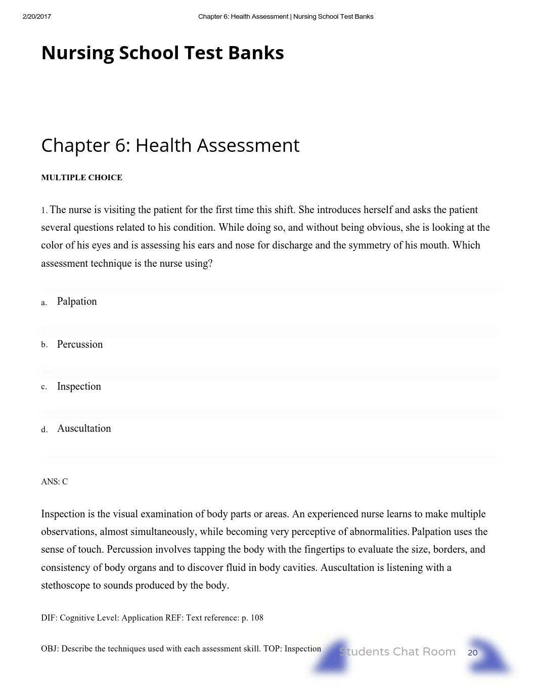 Chapter 6_ Health Assessment _ Nursing School Test Banks_dbr327s9pch_page1