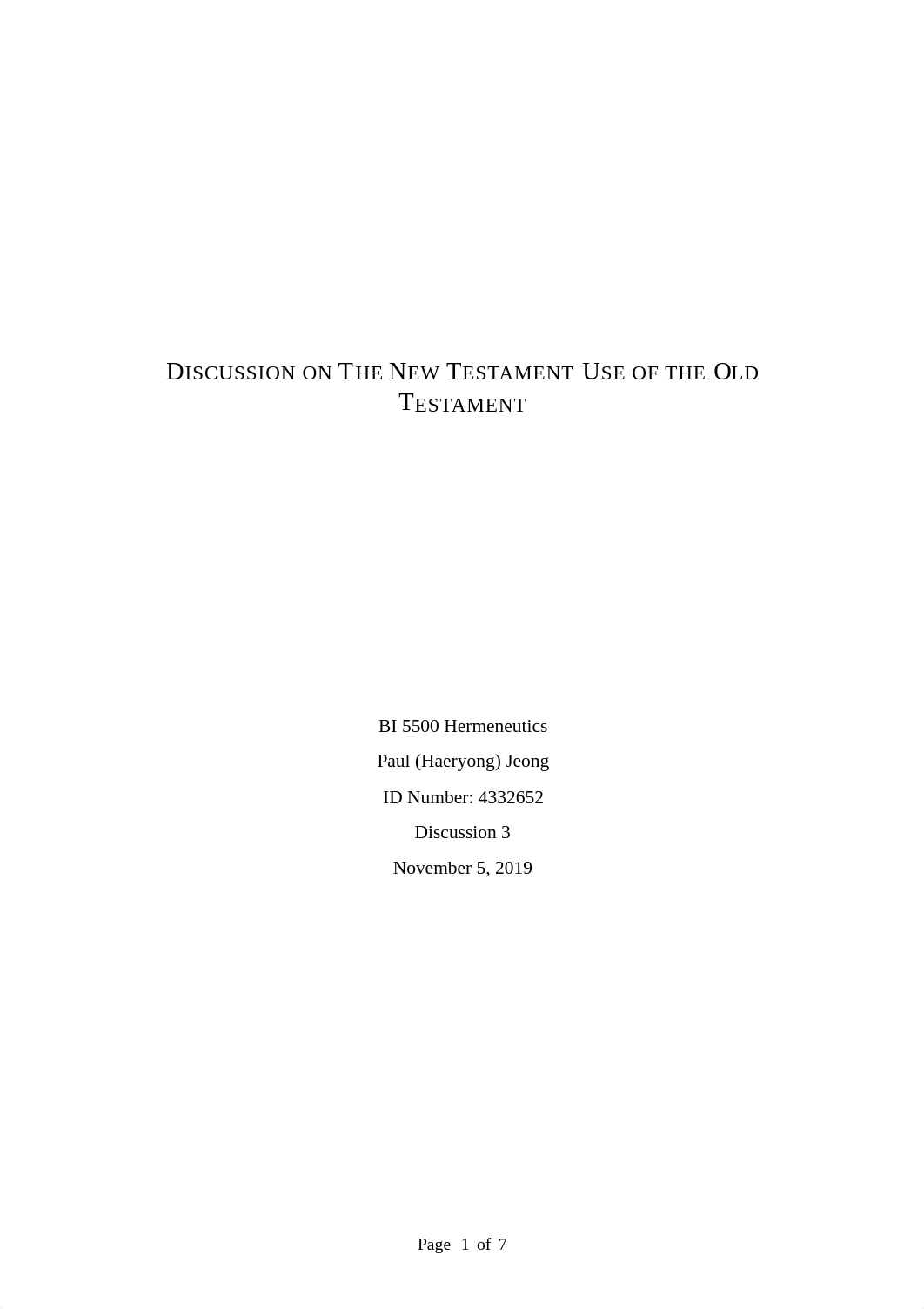 DW3-Discussion on The New Testament Use of the Old Testament - Paul(Haeryong) Jeong.pdf_dbr9c3gjbeo_page1