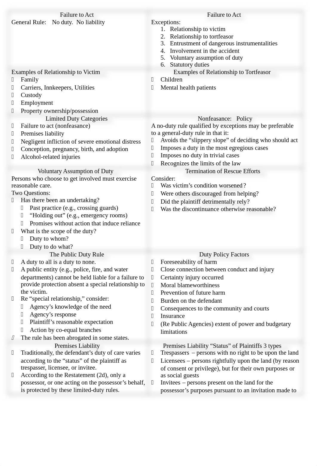 Torts 2 Outline Cards.docx_dbrlr8za737_page1