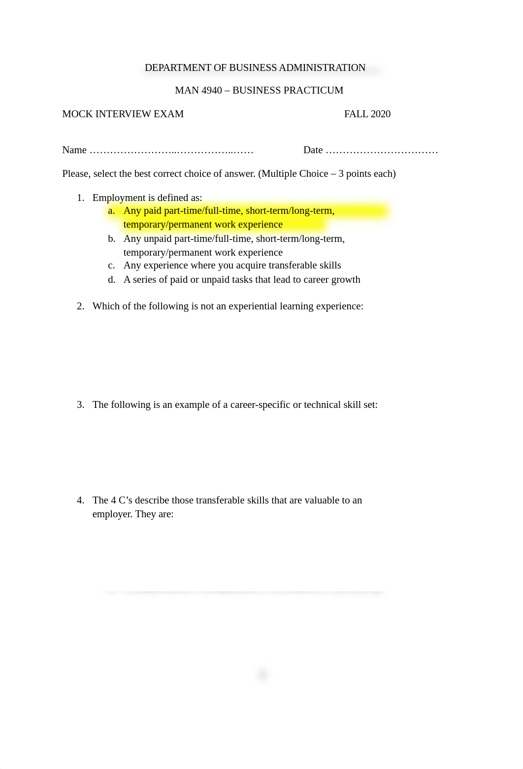 MAN 4940  Mock Interview Replacement Exam  (Fall 2020).docx_dbrnxypzier_page1