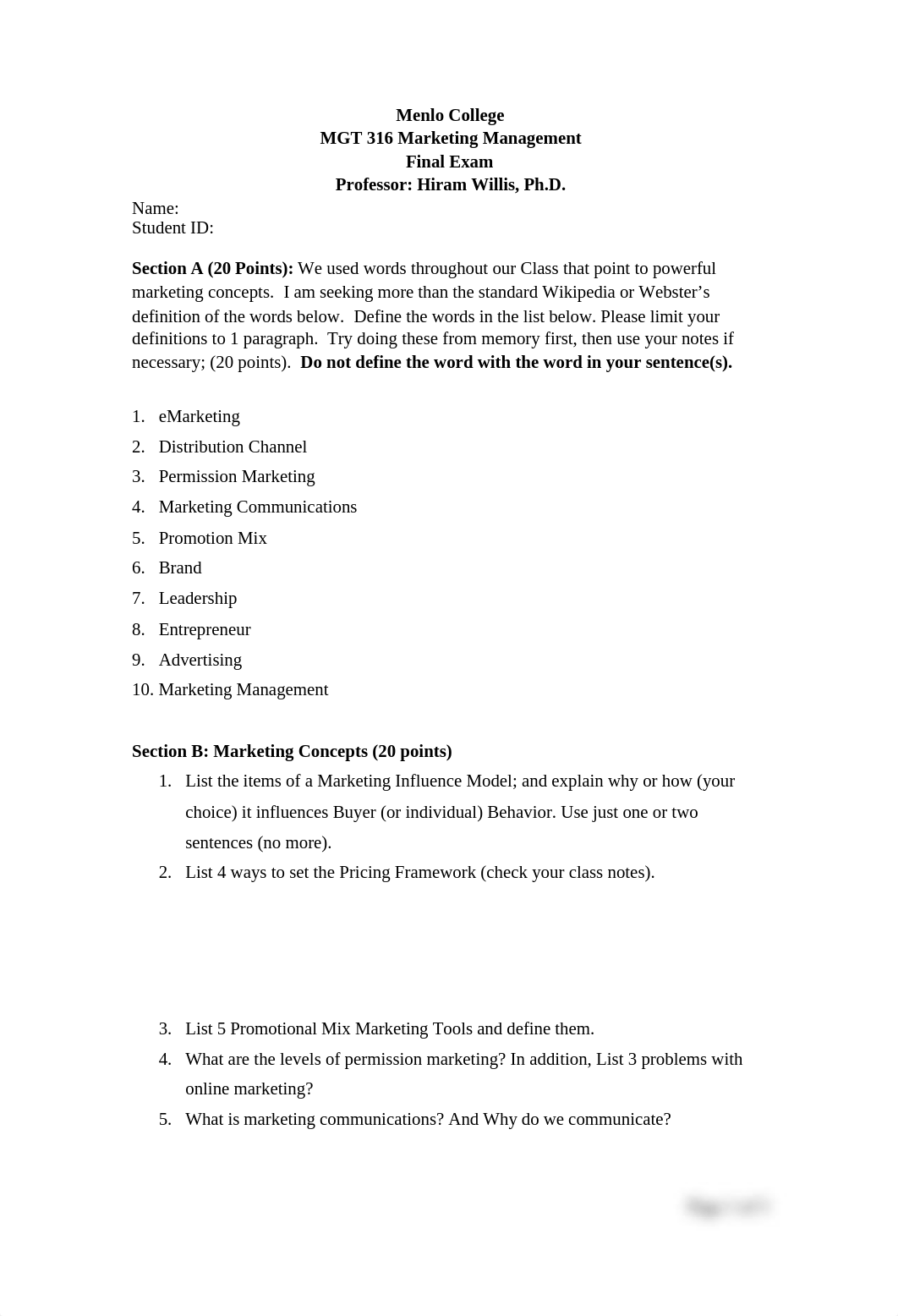 MKTG 316Final Exam Prof. Willis_dbro9kyeq7s_page1