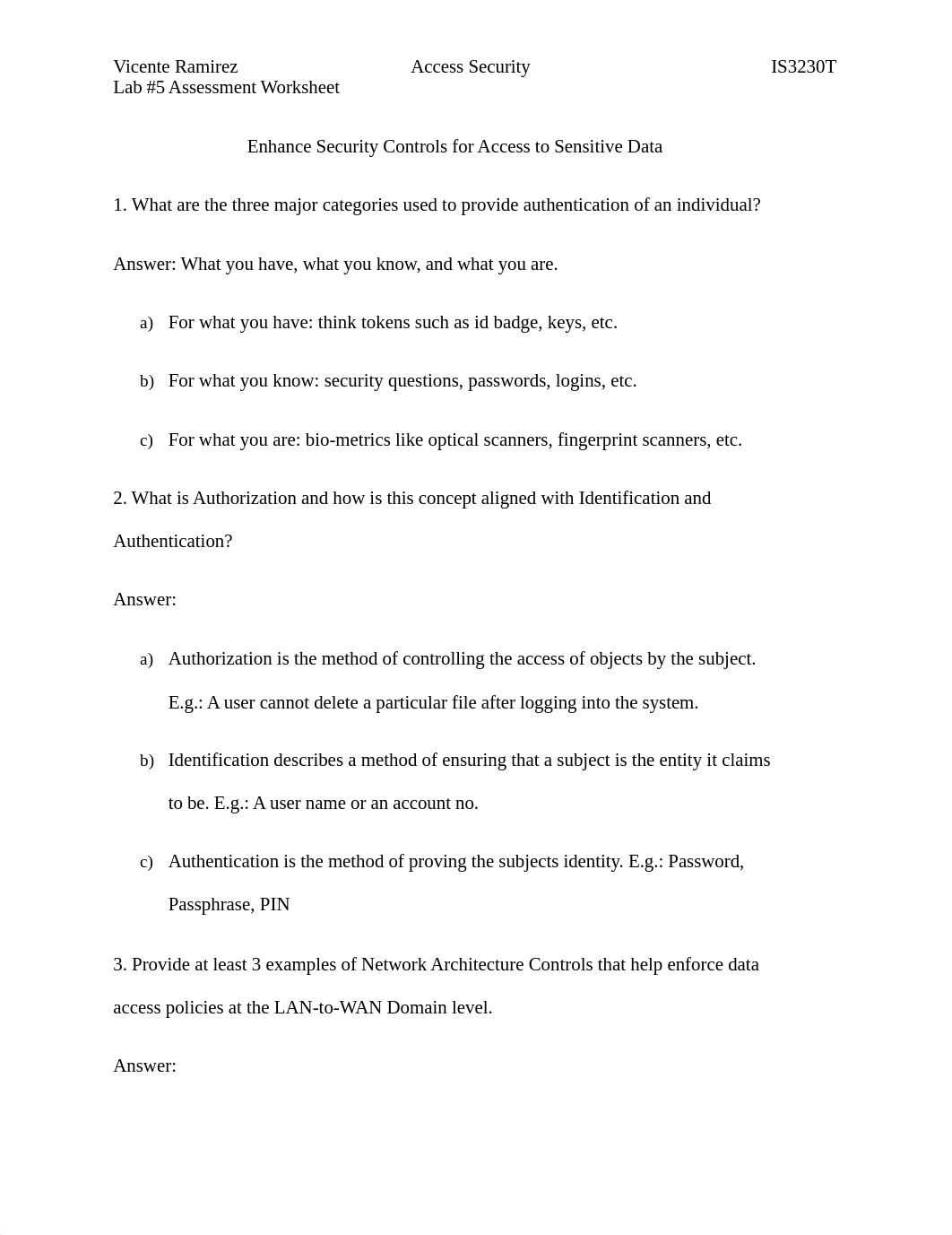 Lab #5 Assessment Worksheet Enhance Security Controls for Access to Sensitive Data_dbrr66f41km_page1