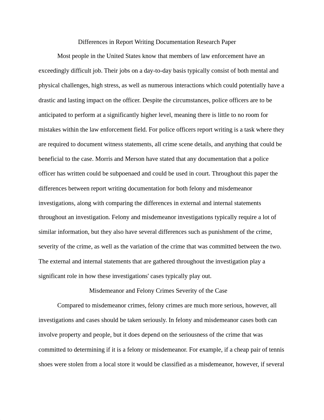 CJUS 231(1) Differences in Report Writing Documentation Research Paper-Annamarie Baricuatro.edited.d_dbs55834mkr_page2