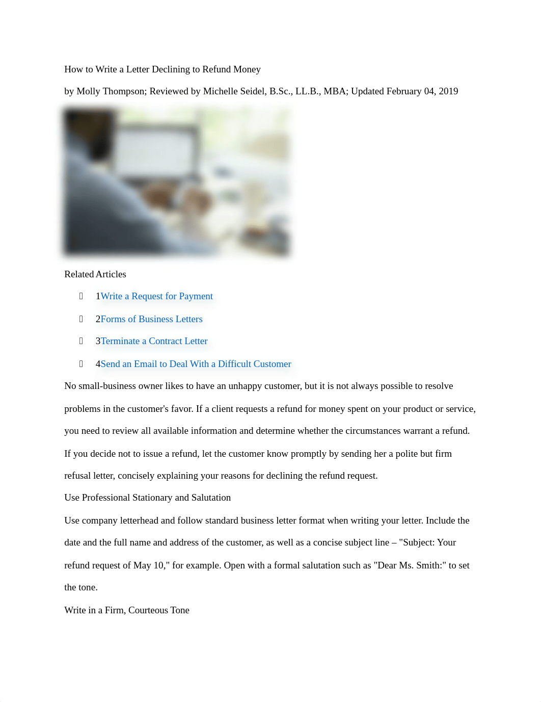 How to Write a Letter Declining to Refund Money.docx_dbs5ukrxprl_page1