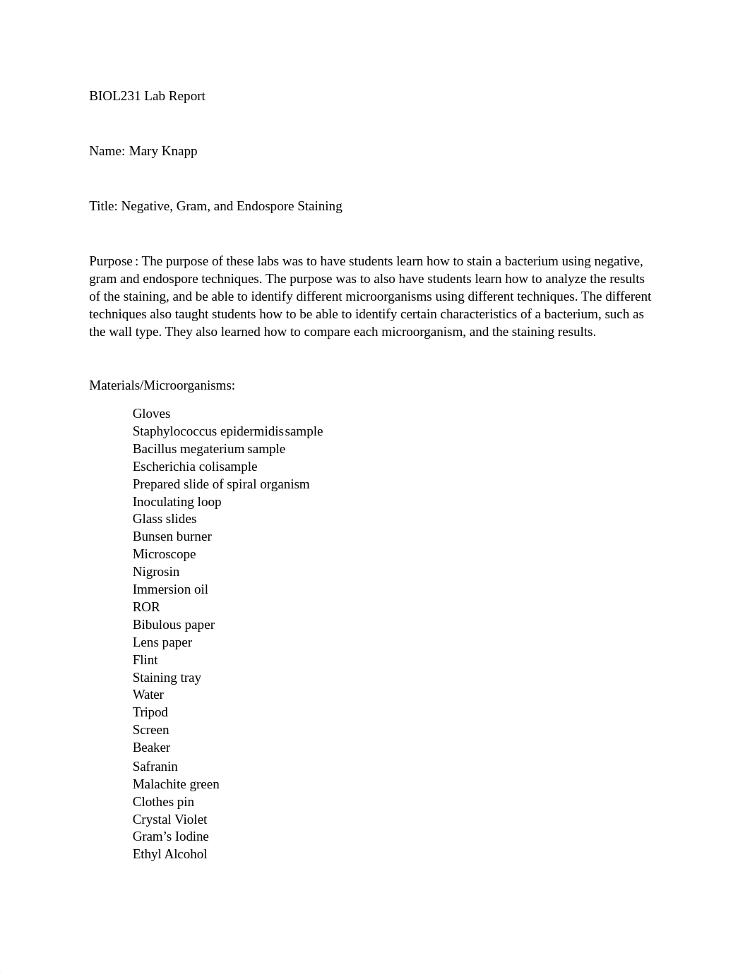 Lab Report Neg, Gram, Endo stain_dbs7aea6wpj_page1