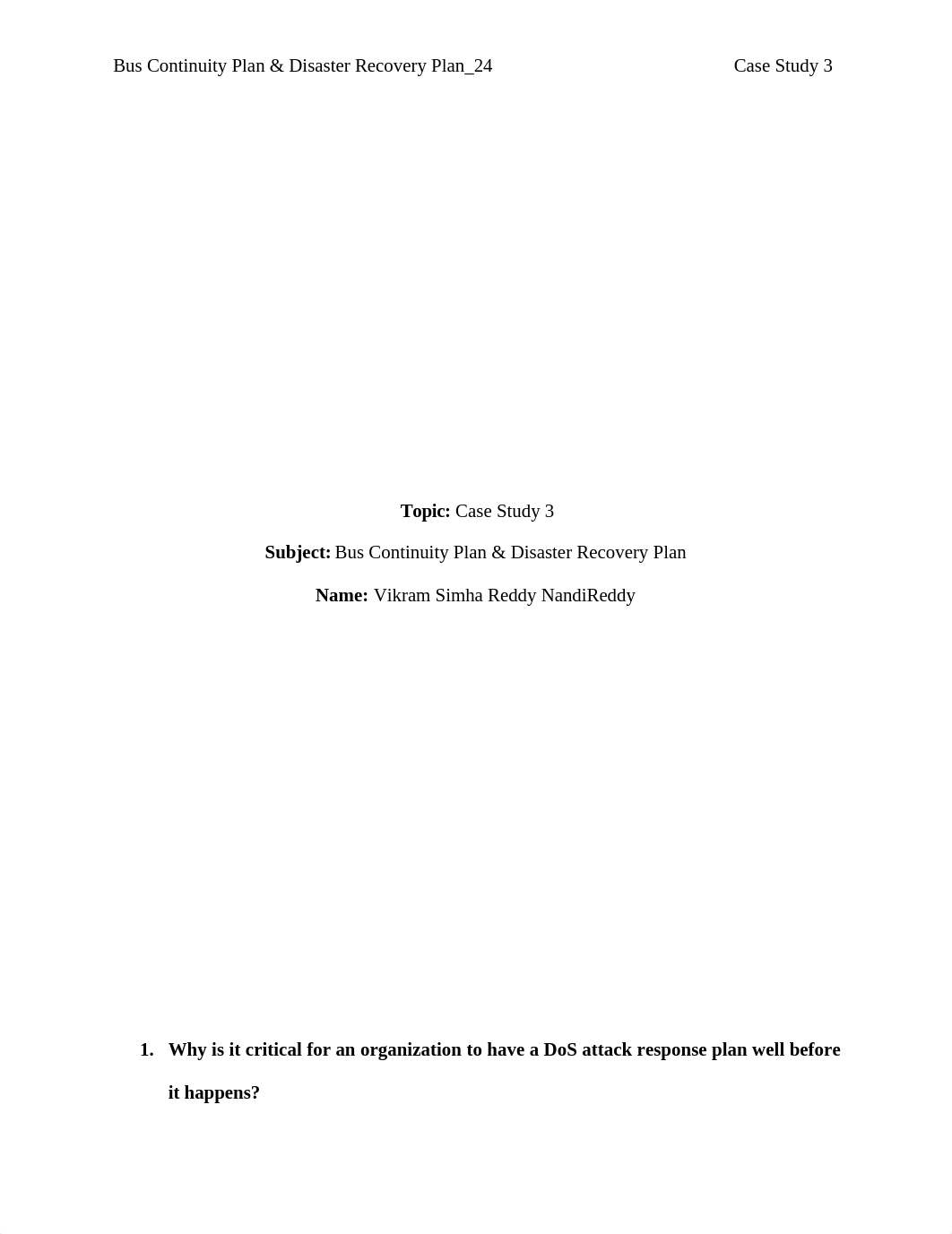 Case Study 3- Bus Continuity Plan & Disaster Recovery Plan.docx_dbsvyi0lgmh_page1