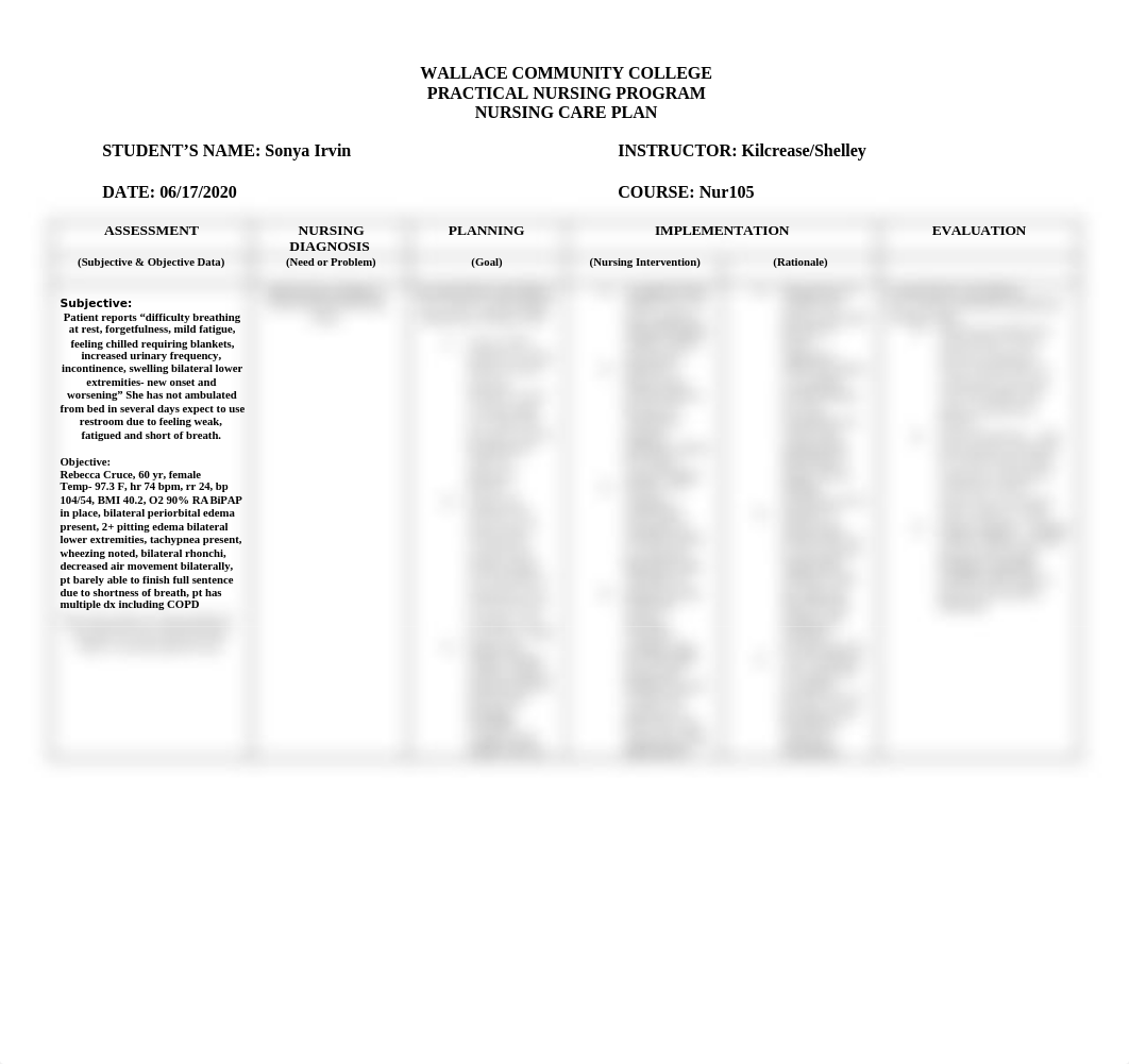 Sonya Irvin NUR105 careplan gas exchange.docx_dbtp6tokrm9_page1