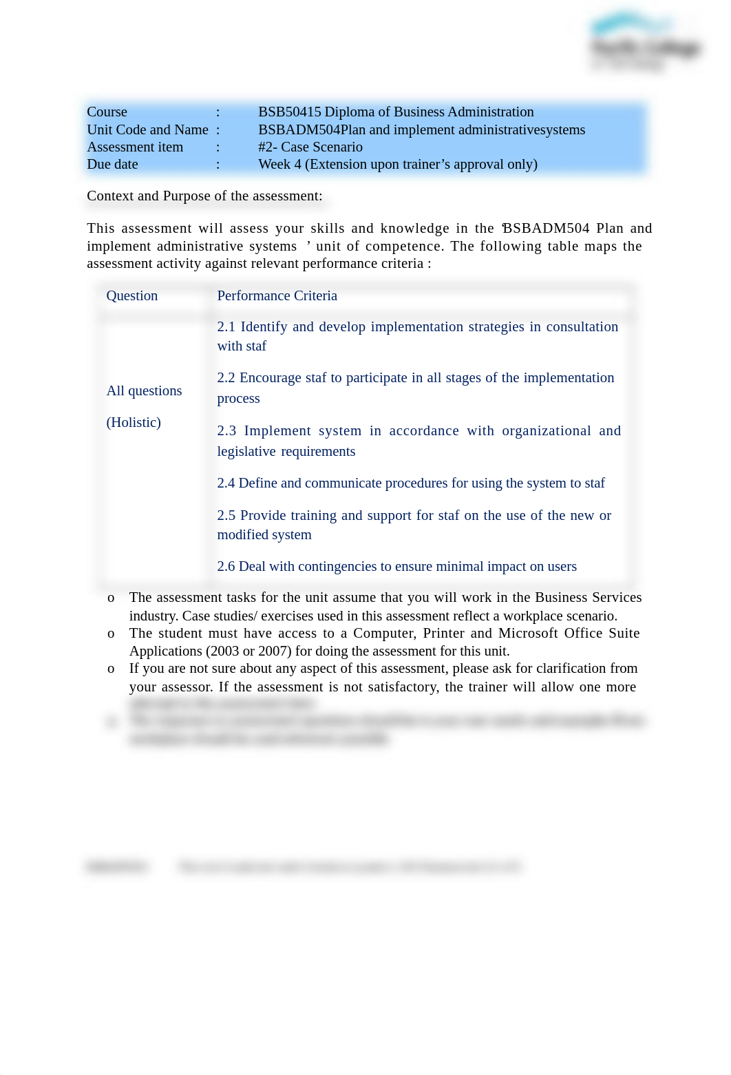 2017 Assessment 2 BSBADM504 Plan and implement administrative systems.docx_dbtq7farmea_page1