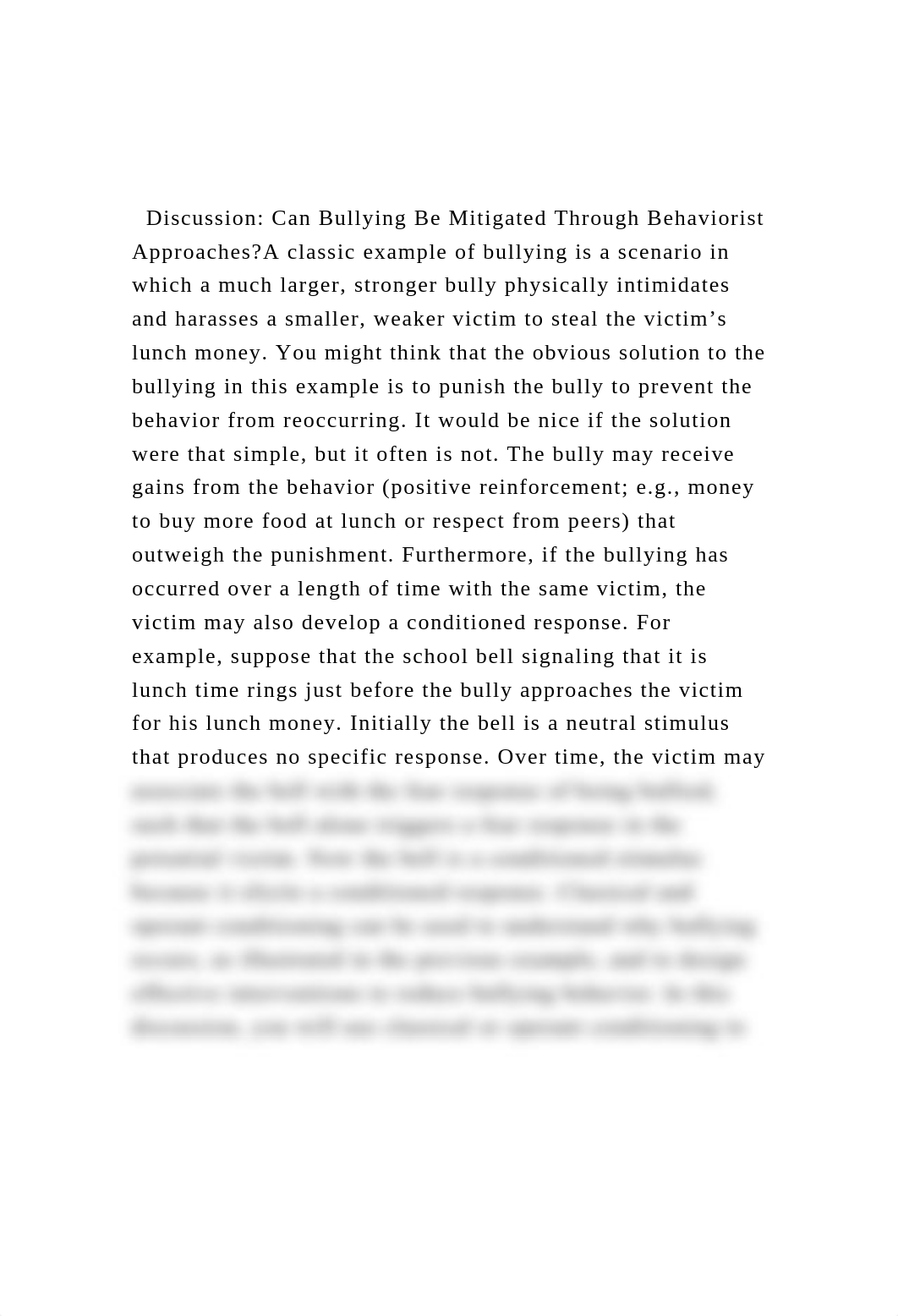 Discussion Can Bullying Be Mitigated Through Behaviorist Appro.docx_dbtxn1q42f1_page2