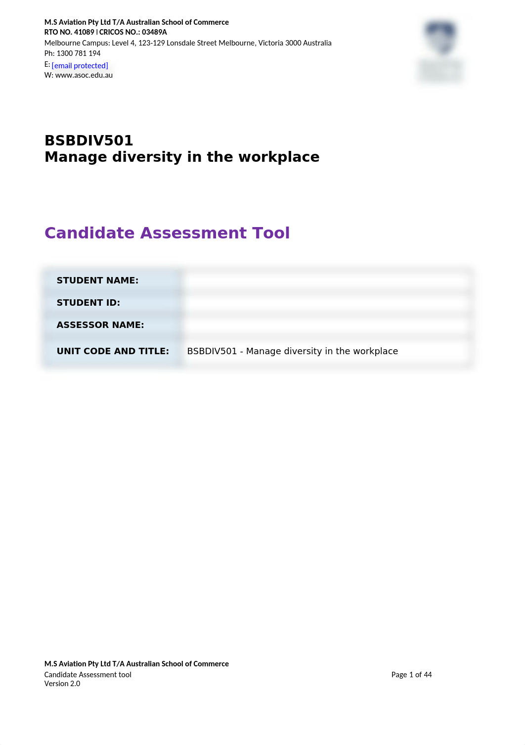 BSBDIV501- Candidate Assessment Tool.docx_dbtxvnmt8vi_page1