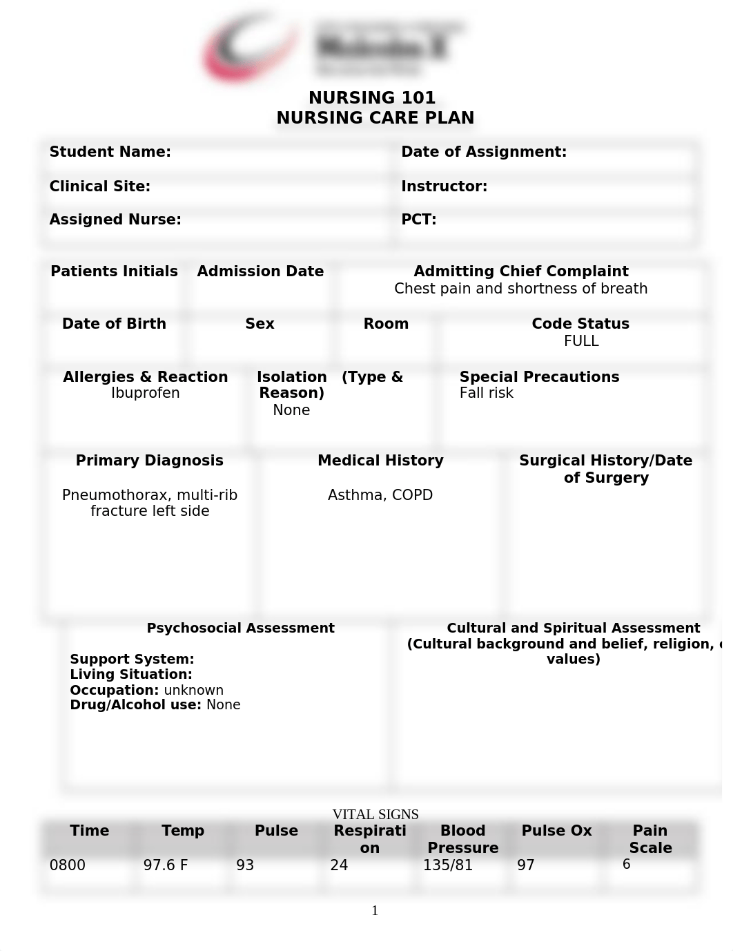 Pneumothorax Nursing Care Plan.doc_dbu154y40wr_page1