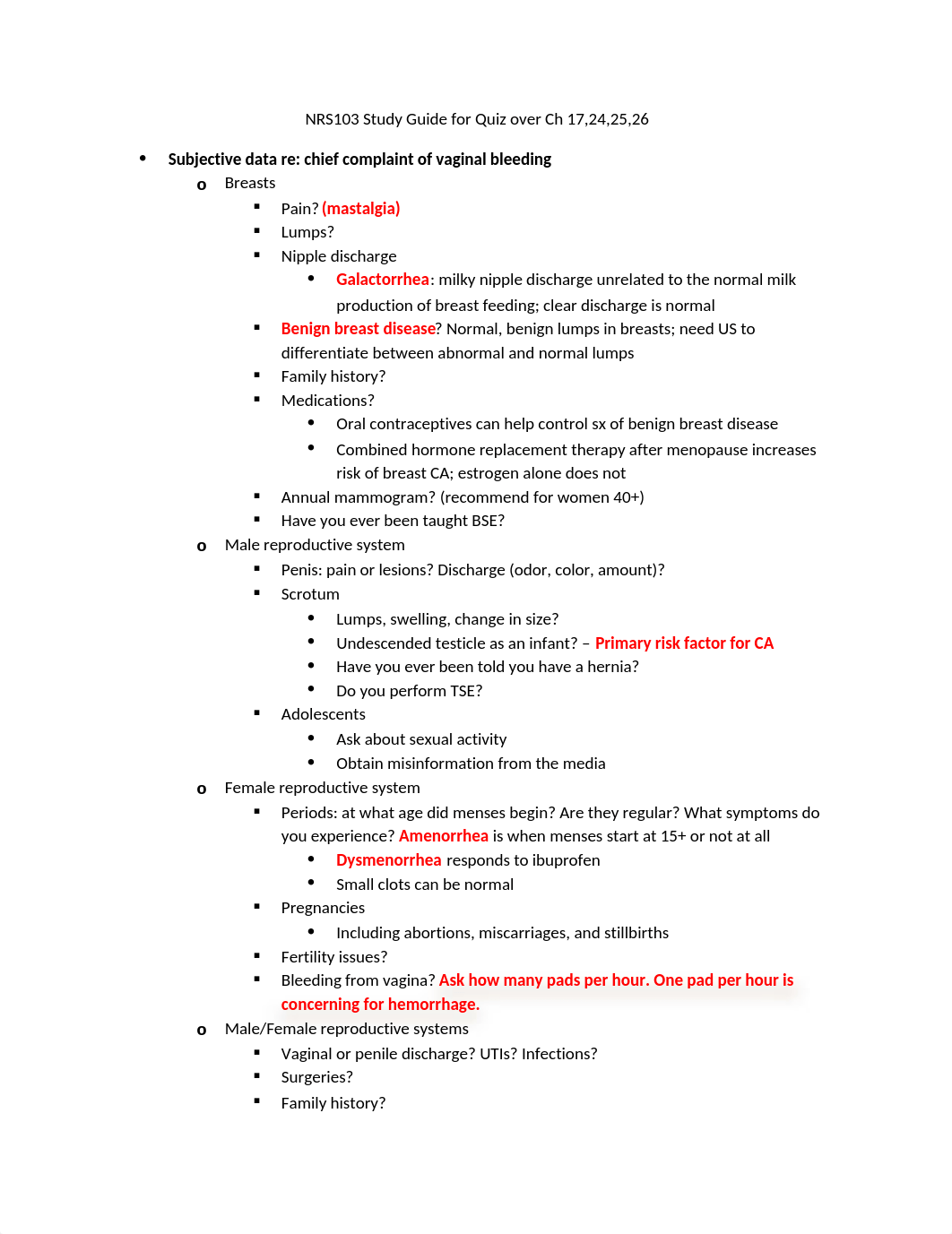 NUR310 Study Guide for Quiz.docx_dbu3n4eutna_page1