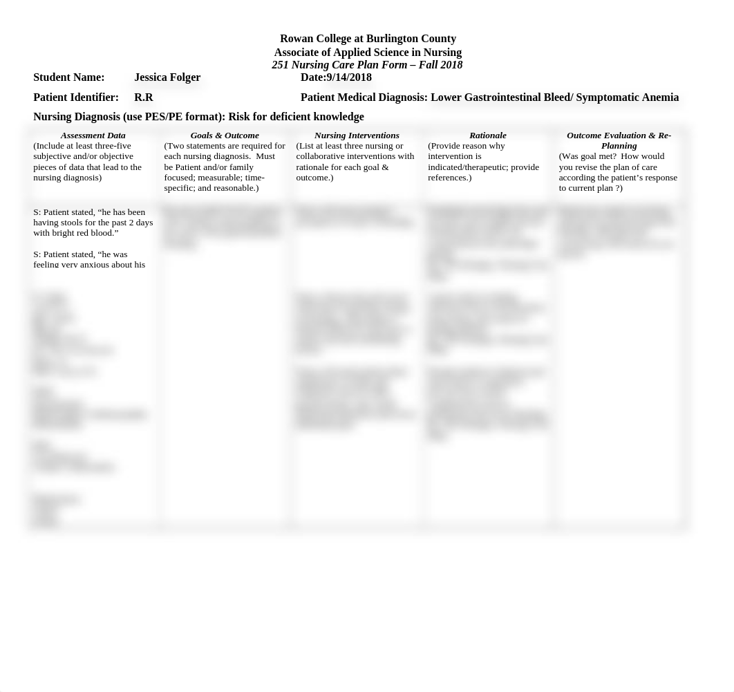 NUR 251 Patient Care Plan Deficient knowledge.doc_dbu4xou0j3n_page1