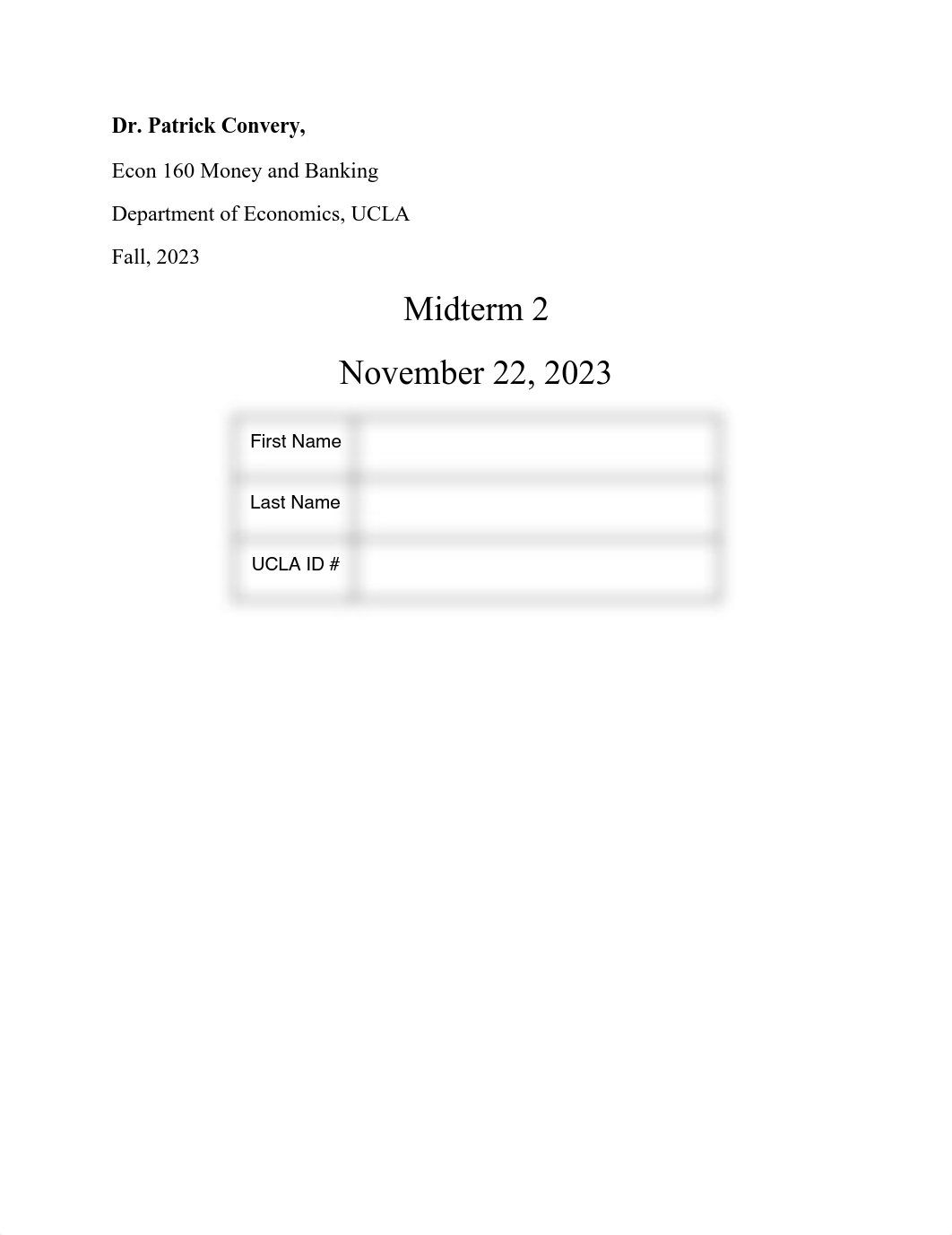 Econ 160 (Fall, 2023) - Midterm 2 (with Solutions).pdf_dbu8x23h0wd_page1