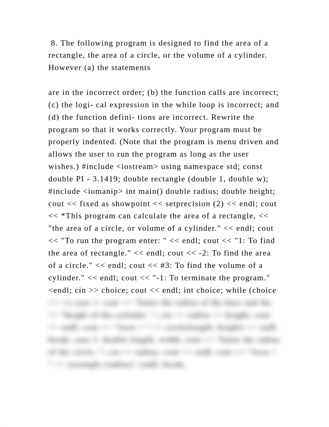 8. The following program is designed to find the area of a rectangle,.docx_dbunlthq3uv_page2