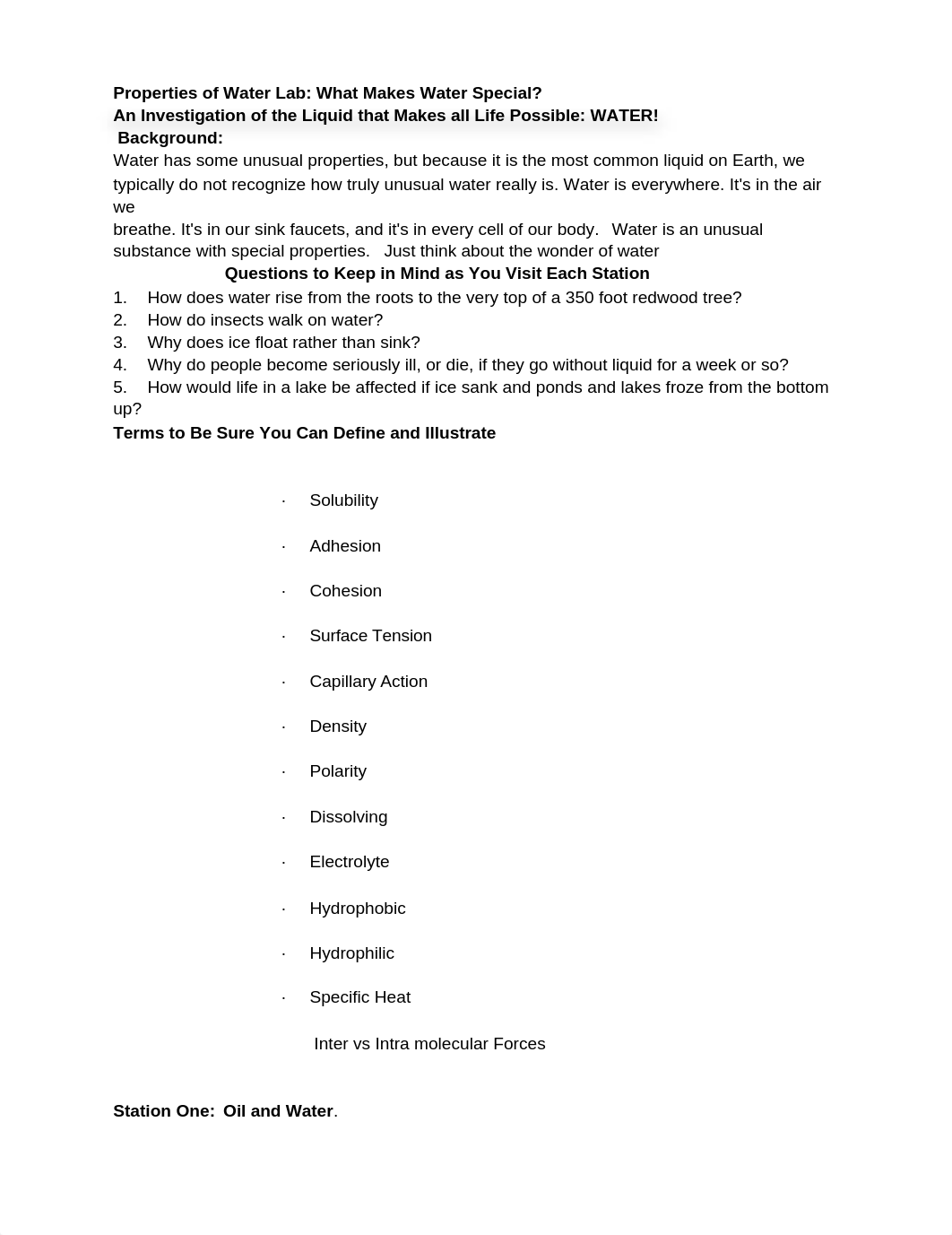 Aidan Dill - [Template] [Template] Properties of Water Lab: What Makes Water Special_dbuwa4630ue_page1