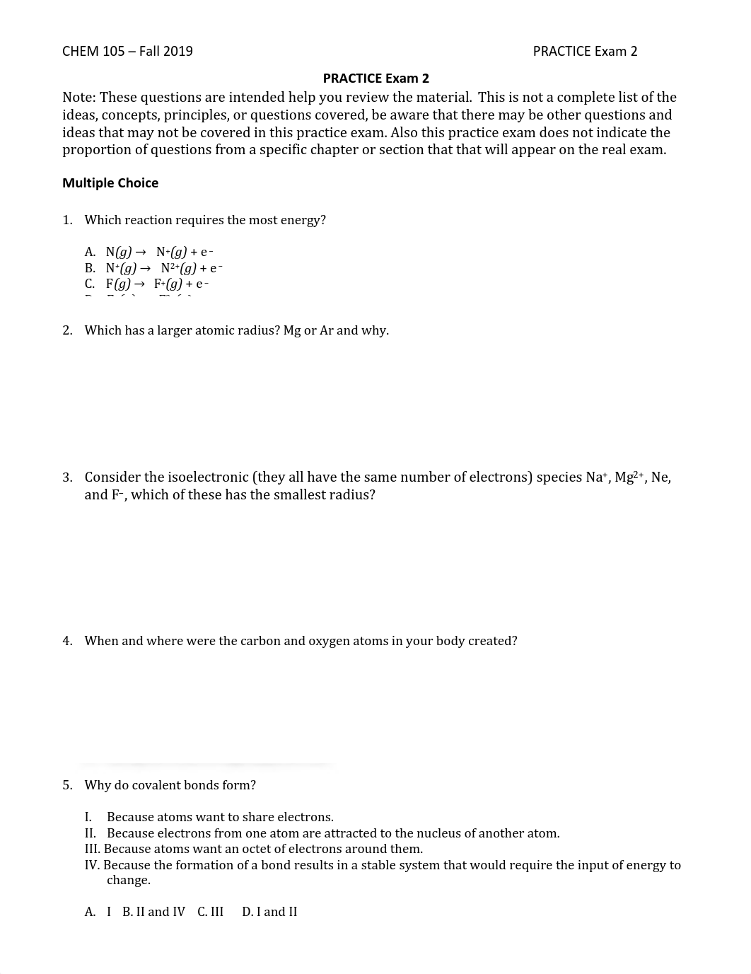 CHEM 105 PRACTICE Exam 2 Fall 2019.pdf_dbv1zvm72zz_page1