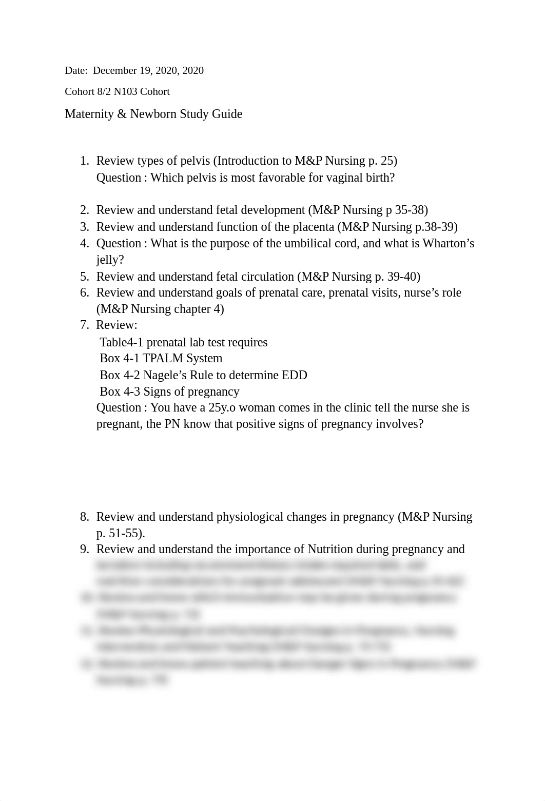 N103 Review Study Guide 8 2 Maternity and Newborn.docx_dbvo1m7qtiw_page1