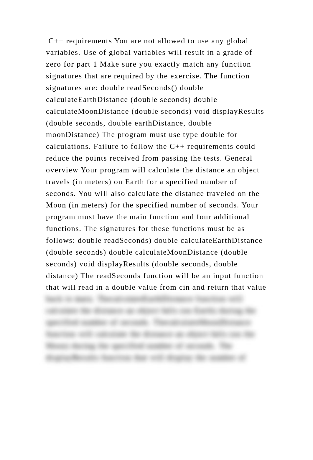 C++ requirements You are not allowed to use any global variables. Use.docx_dbvq1tibo1i_page2