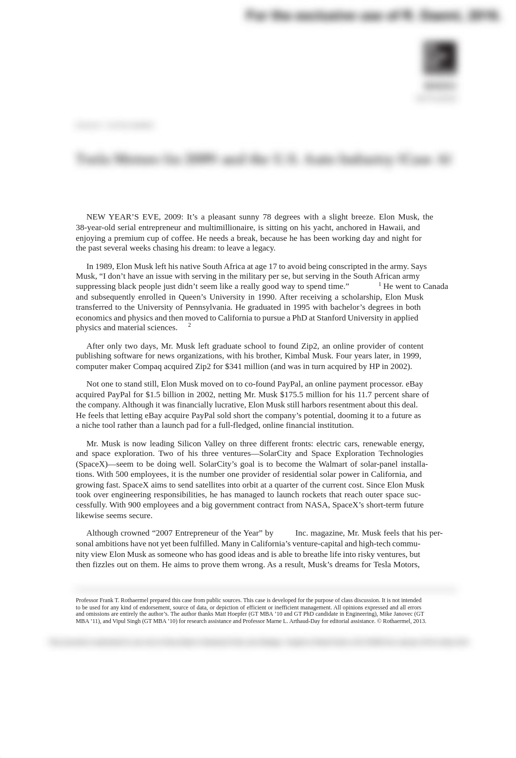 TESLA MOTORS (IN 2009) AND THE U.S. AUTO INDUSTRY (CASE A).pdf_dbwe3re25hj_page1