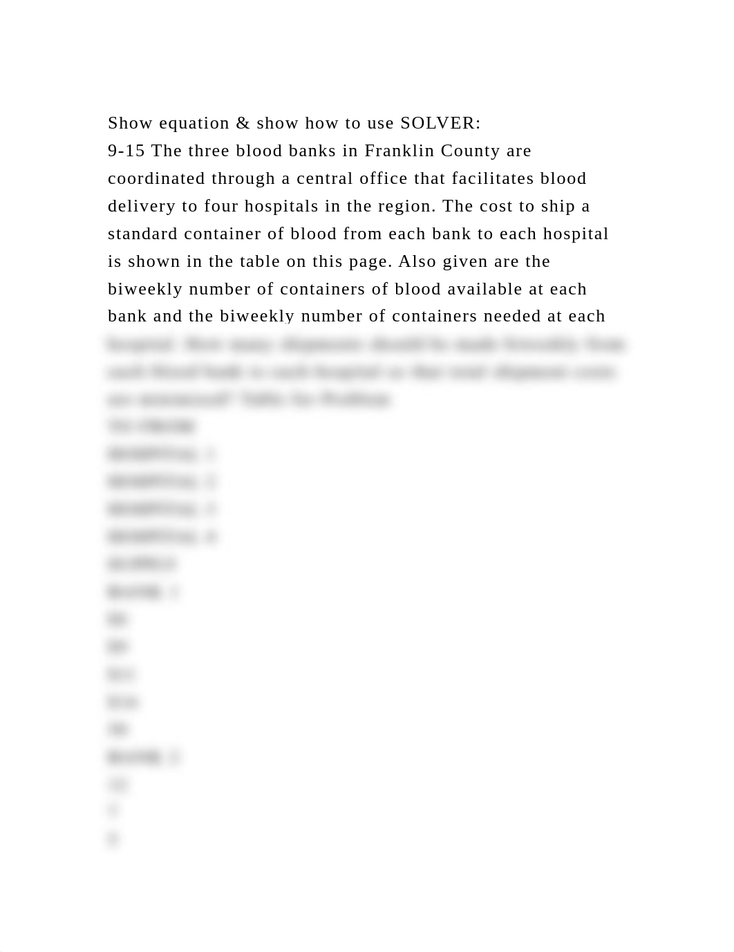 Show equation & show how to use SOLVER9-15 The three blood banks .docx_dbwolyicmiv_page2