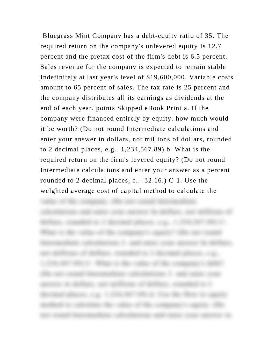 Bluegrass Mint Company has a debt-equity ratio of 35. The required re.docx_dbwq9cvuipk_page2