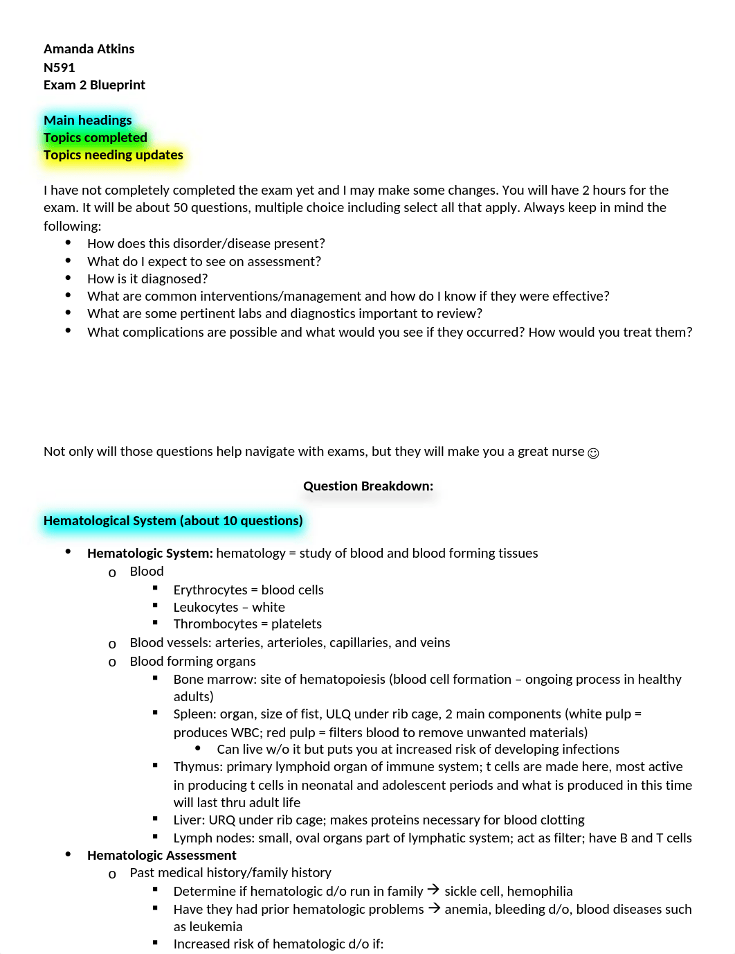 N591 Exam 2 Blueprint (final).docx_dbwybmy9yva_page1