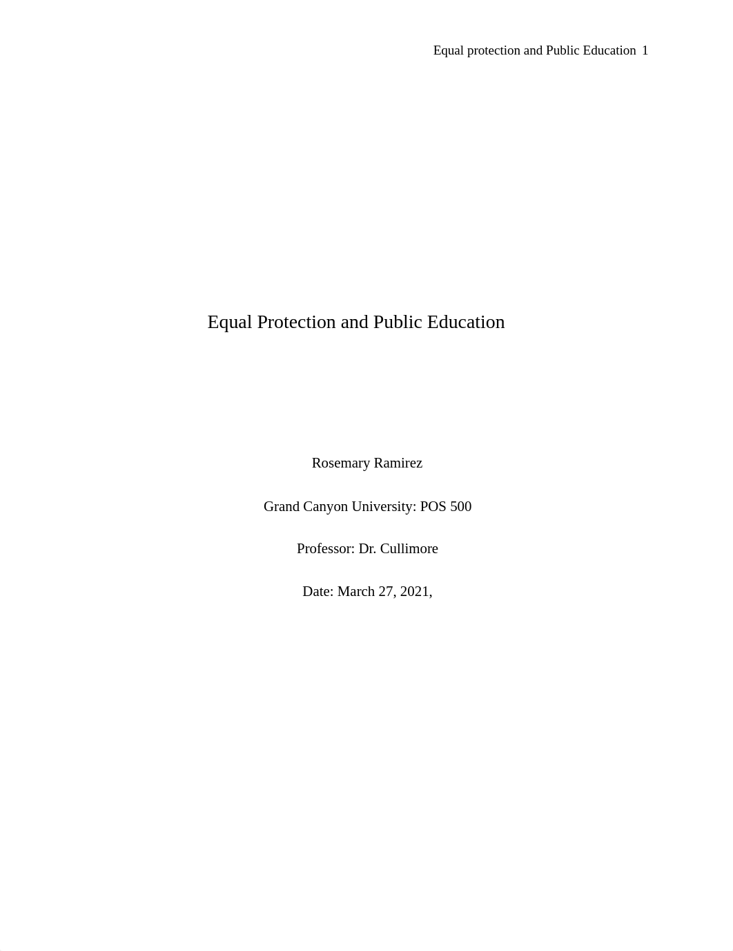 Equal Protection and Public Education Essay.docx_dbxv5vmw24r_page1