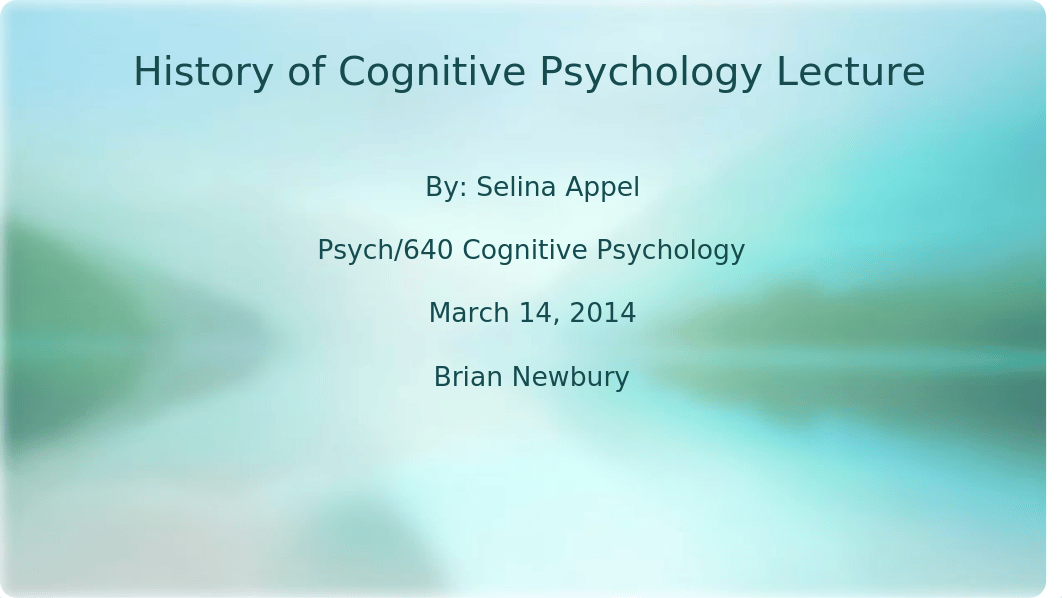 History of Cognitive Psychology Lecture 1_dbxzninm392_page1