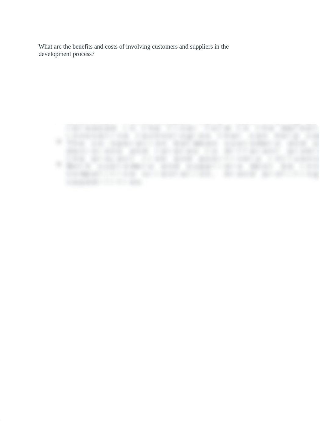 What are the benefits and costs of involving customers and suppliers in the development process.docx_dby6hpr9lu7_page1