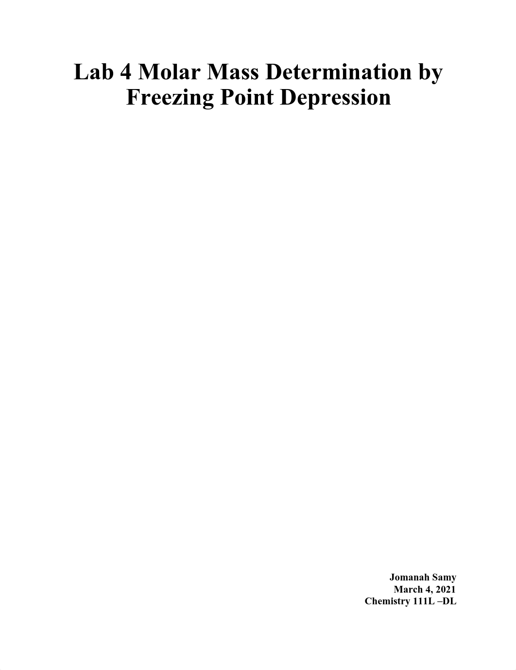 Lab 4 Molar Mass Determination by Freezing Point Depression.pdf_dby8tlhz4ag_page1