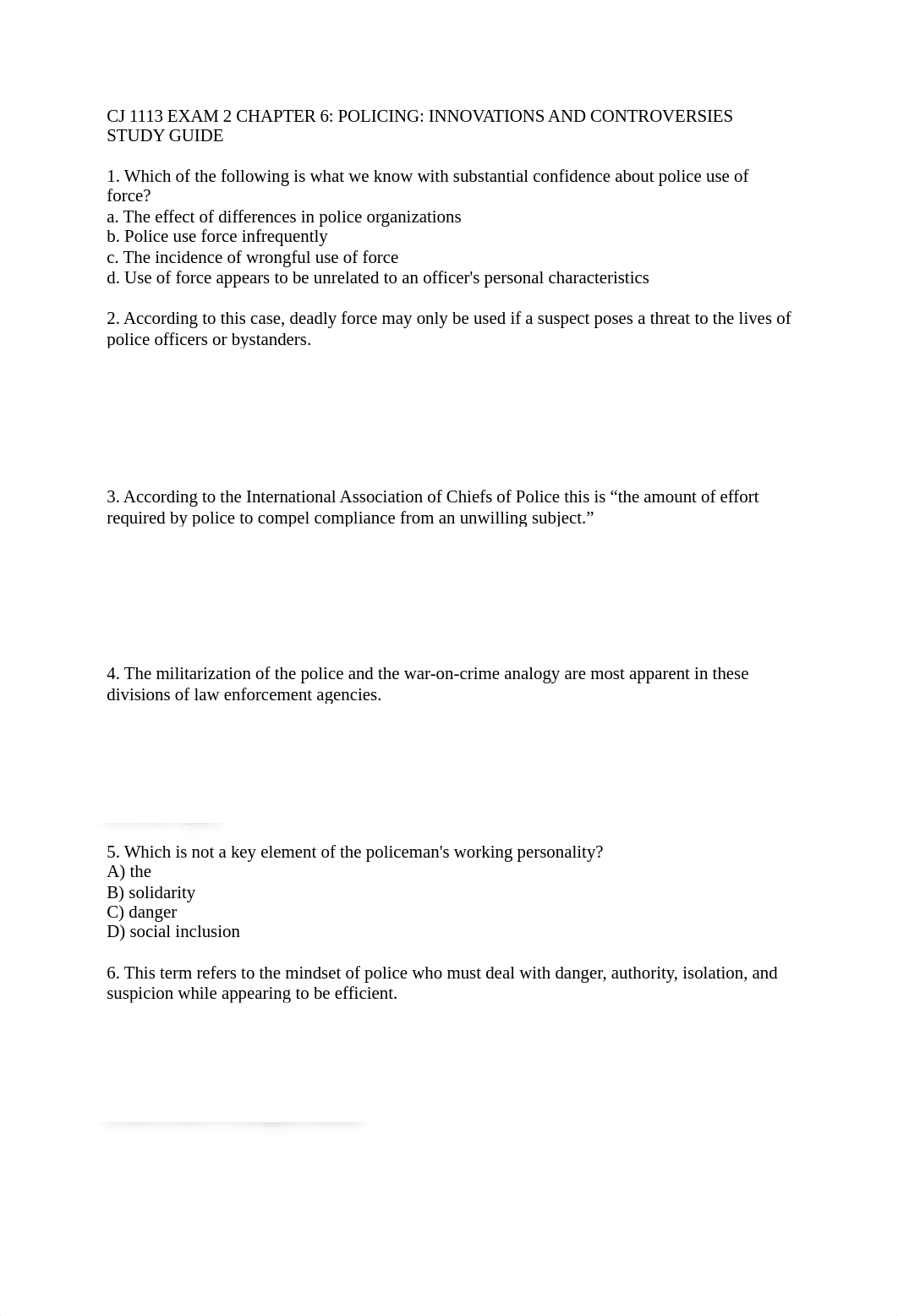 CJ 1113 EXAM 2 Chap 6 STUDY GUIDE.docx_dbz029pcs58_page1