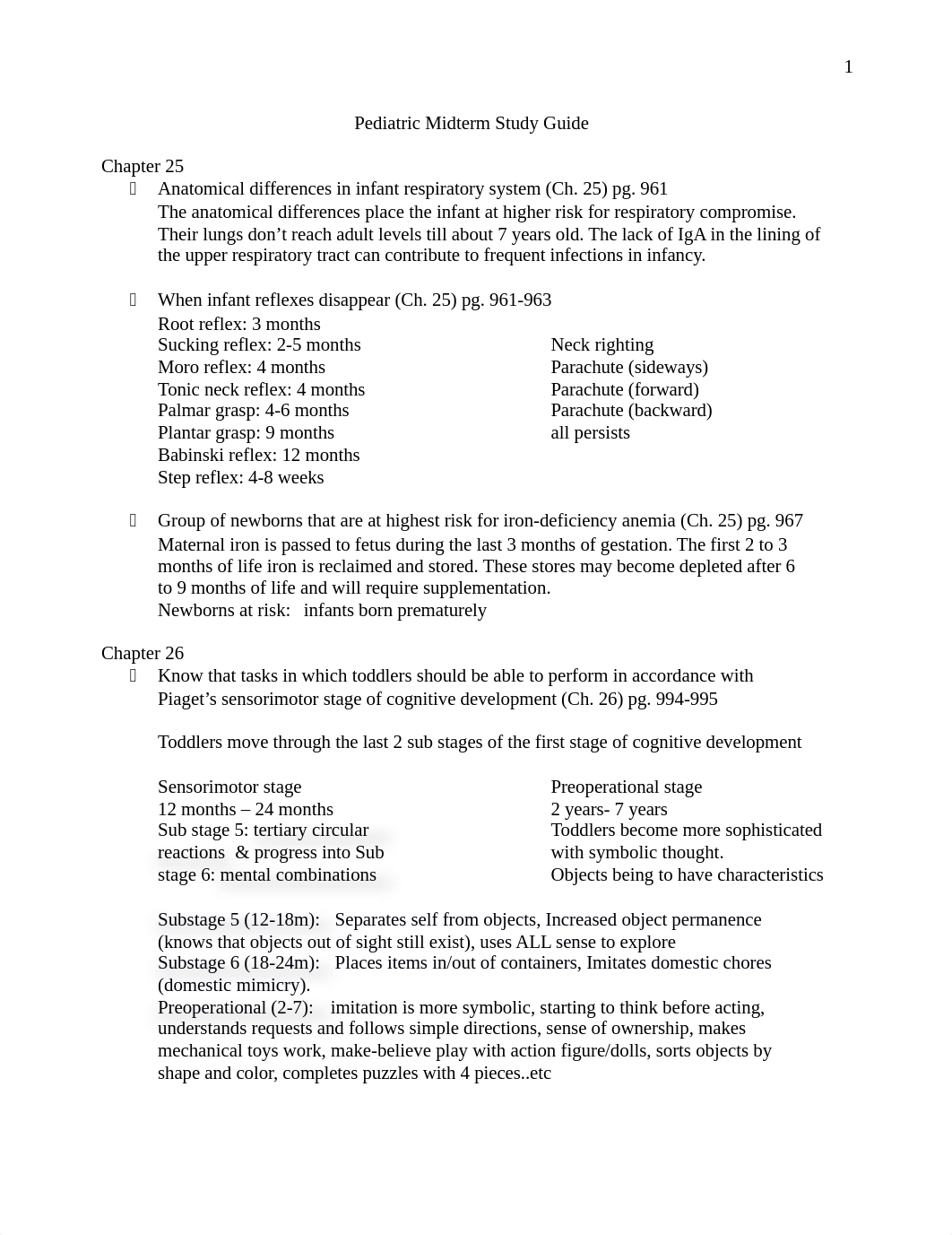 Pediatric Midterm Study Guide 3.docx_dbz6hvrv18n_page1