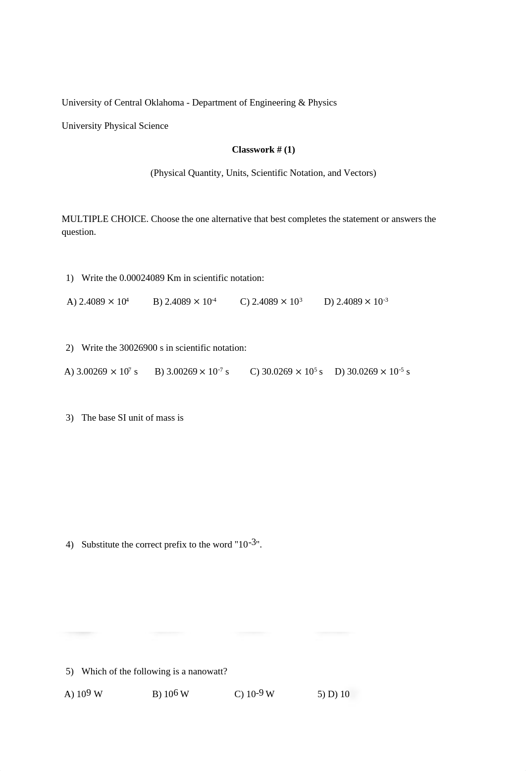 Classwork # 1( Physical Quantity, Units, Scientific Notation, Vectors.pdf_dbzd05pkkp5_page1